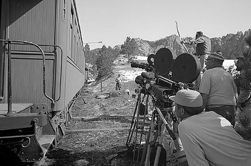 Filming the train for Gunsmoke