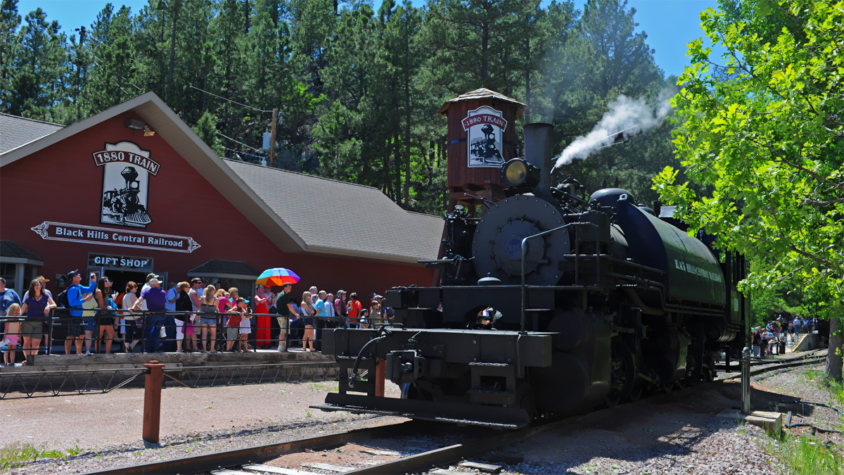 Train stopped at depot