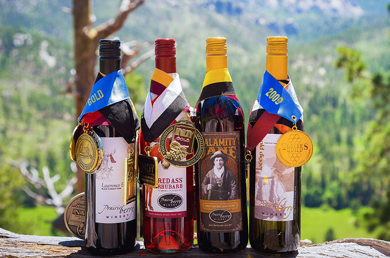 Selection of award-winning wines