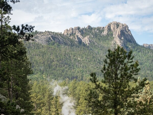 Image of the train coming through the Black Hills of South Dakota.