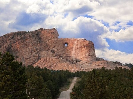 Image of the progress of the Crazy Horse Memorial